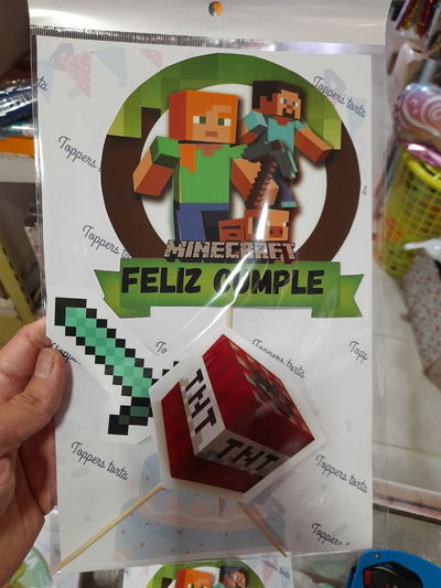 TOPPER PERSONAJE MINECRAFT