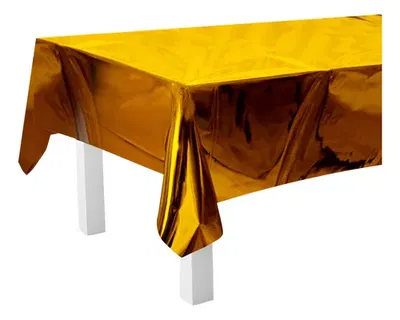 MANTEL METALIZADO 137X183 CM DORADO