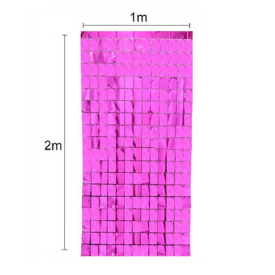 CORTINA SHIMMER 1X2 M FUCSIA (1 UNIDAD)