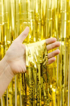 CORTINA METALIZADA 1X2 M DORADA (1 UNIDAD)