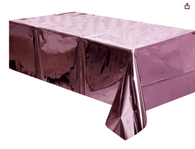 MANTEL METALIZADO 137X183 CM ROSA