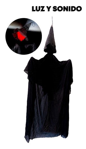 MUÑECO ARTICULADO HALLOWEEN CON LUZ Y SONIDO 95X80CM