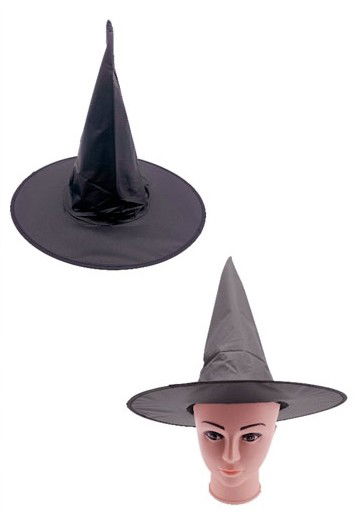 SOMBRERO/GORRO DE BRUJA FRISELINA NEGRO X 2 UNIDADES