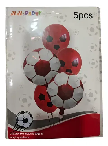 SET 5 GLOBOS PELOTA DE FUTBOL RIVER