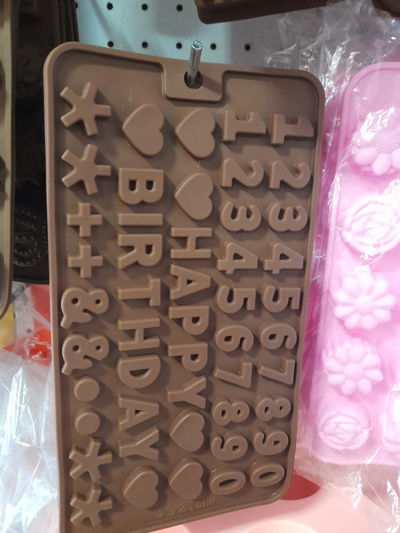 MOLDE BOMBON SILICONA NUMEROS HAPPY BIRTHDAY