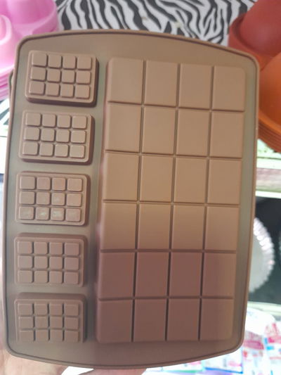 MOLDE SILICONA TABLETA DE CHOCOLATE GRANDE Y CHICA 14X18 CM APTO HORNO