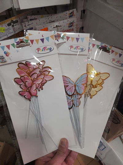 PINCHE MARIPOSAS VARIOS COLORES X 10U