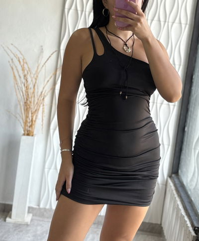VESTIDO CRUZADO/MICROFIBRA