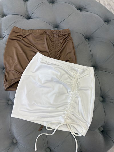 POLLERA FRUNCE/MICROFIBRA