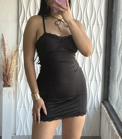 VESTIDOS PUNTILLA/MICROFIBRA