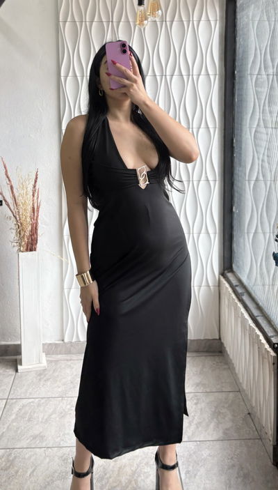 VESTIDO HEBILLA/TAJO MICROFIBRA