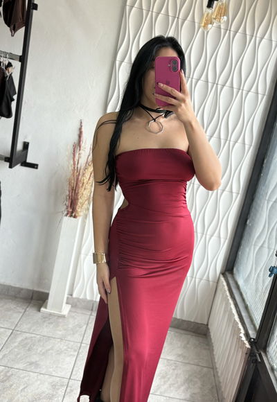 VESTIDO STRAPLESS / MICROFIBRA 