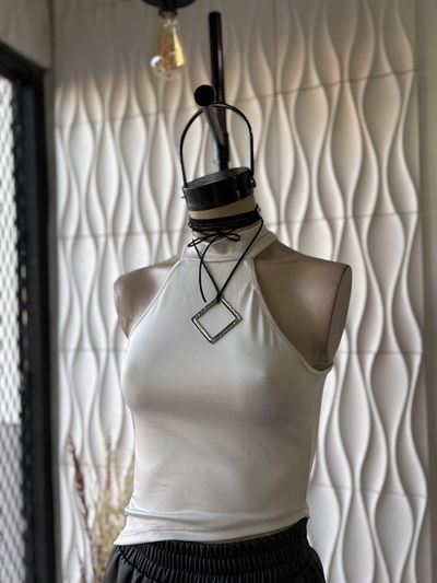 TOP CUELLITO CALA/MICROFIBRA