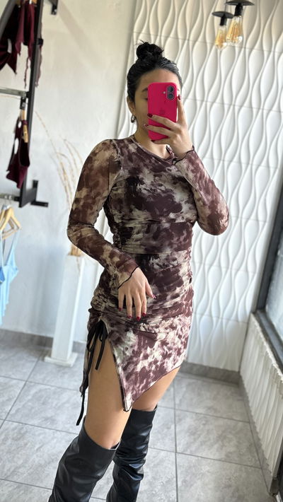 VESTIDO CAMILA/FRUNCE MICROFIBRA 