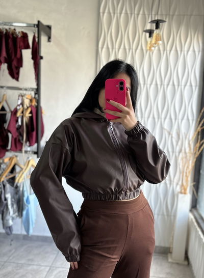 CAMPERA CUERINA/ CAPUCHA