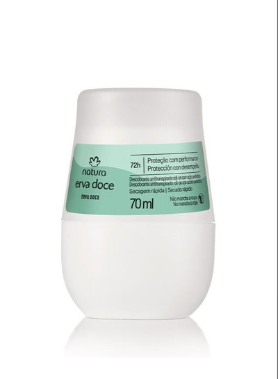 DESODORANTE ANTITRANSPIRANTE - ROLL ON ERVA DOCE 70ML