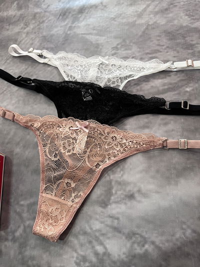 PACK X3 colaless regulable de encaje KAURY