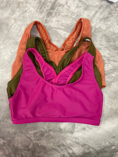 Top bikini con espalda descubierta (forrada por dentro)