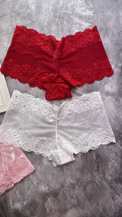 Culotes less de encaje y puntilla (talle unico,sede hasta un talle XL) HORMONA