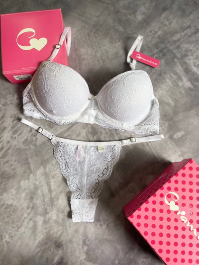 CORAMINA conjunto de encaje,taza soft con arco y colaless regulable 862