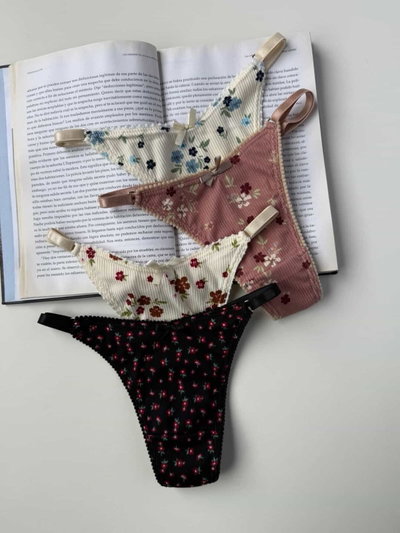 Colaless regulables con estampas de florcitas 