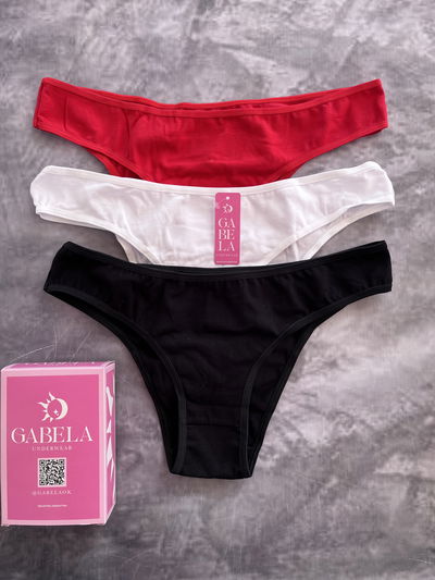Pack x3 de vedetinas GABELA algodón 