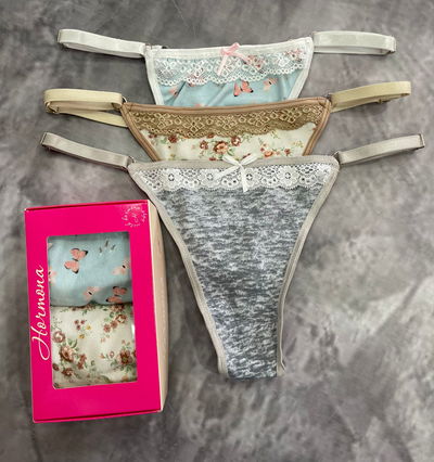 HORMONA Colales regulable  Pack X3 Algodón/Lycra ESTAMPADA C/Puntilla