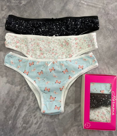 HORMONA Vedetina  Pack X3 Algodón/Lycra ESTAMPADA