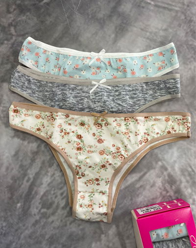 HORMONA Vedetina Pack X3 Algodón/Lycra ESTAMPADA (TALLE PLUS SIZE)