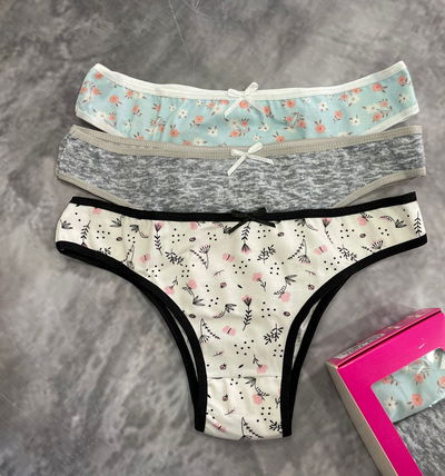 HORMONA Vedetina Pack X3 Algodón/Lycra ESTAMPADA