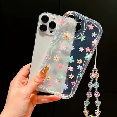 Case floral + strap a juego