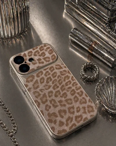 Case print glitter rosa gold