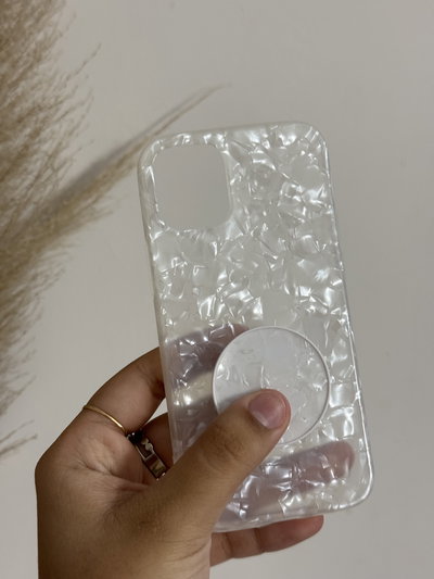 Case granito + pop socket 12 mini