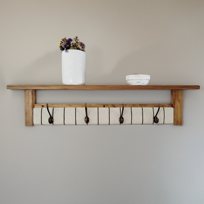 Perchero de pared con estante Manta 80 cm