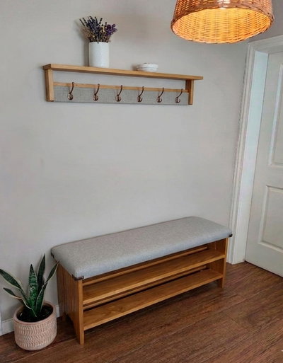 Zapatero Banco 120cm + Perchero Con Estante