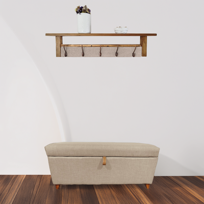 COMBO Baul + Perchero con estante 100cm