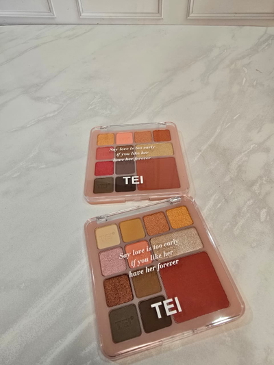 sombras + rubor + iluminador tei