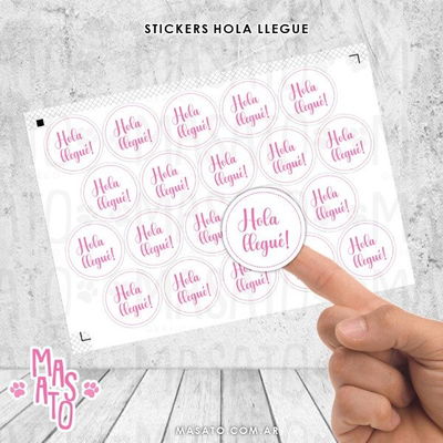 Stickers Hola Llegué!