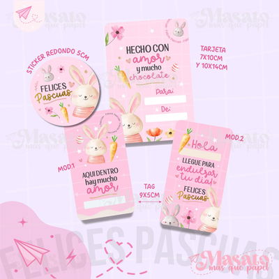 Pascuas acuarela rosa