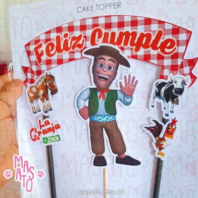 Cake Topper "Feliz Cumple"