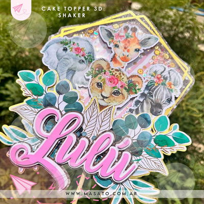 Cake topper Shaker 3D