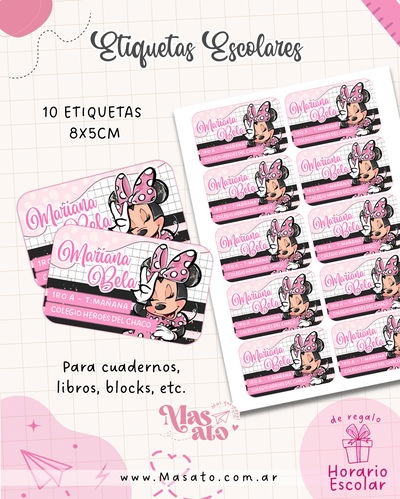 Etiquetas 8x5cm (Cuadernos) 