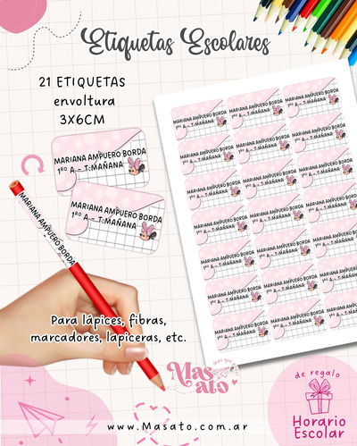 Etiquetas 3x6cm (Lapices)