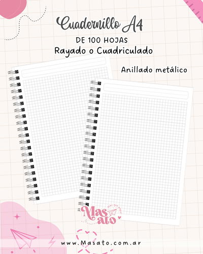 Cuadernillo A4 con tapa Personalizada