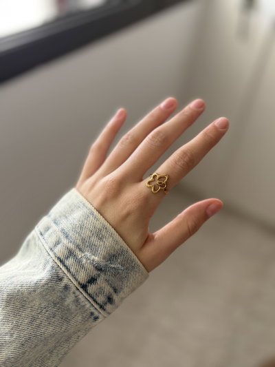 Anillo regulable flor