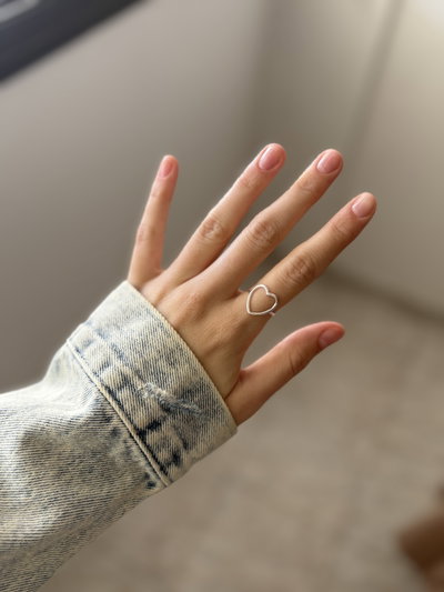 Anillo regulable corazón 