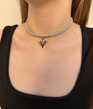 choker de strass doble aurora