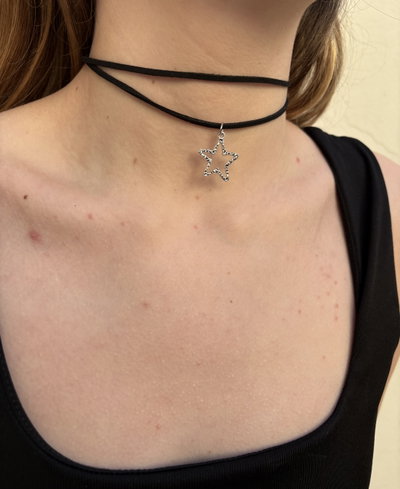 Choker doble luz negro