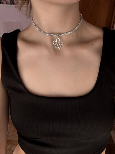 Choker de strass Lua