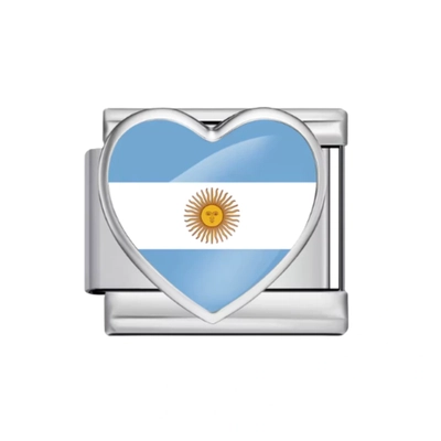 Charm corazón bandera argentina